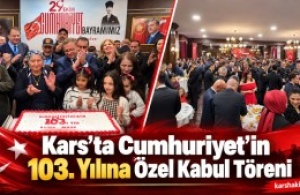 Kars’ta Cumhuriyet’in 103. Yılına Özel Kabul Töreni