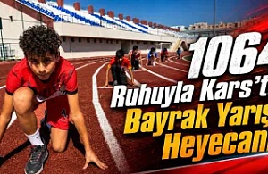 1064 Ruhuyla Kars’ta Bayrak Yarışı Heyecanı