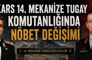Kars 14. Mekanize Tugay Komutanlığında Nöbet Değişimi