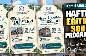 İl Müftülüğünden Haftalık Eğitim ve Sohbet Programları