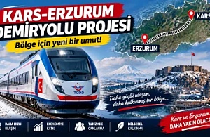Kars-Erzurum Demiryolu Projesine ÇED Olumlu Kararı