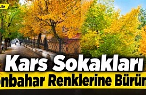 Kars Sokakları Sonbahar Renklerine Büründü