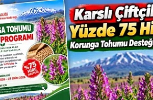 Karslı Çiftçilere Yüzde 75 Hibeli Korunga Tohumu Desteği Başlıyor
