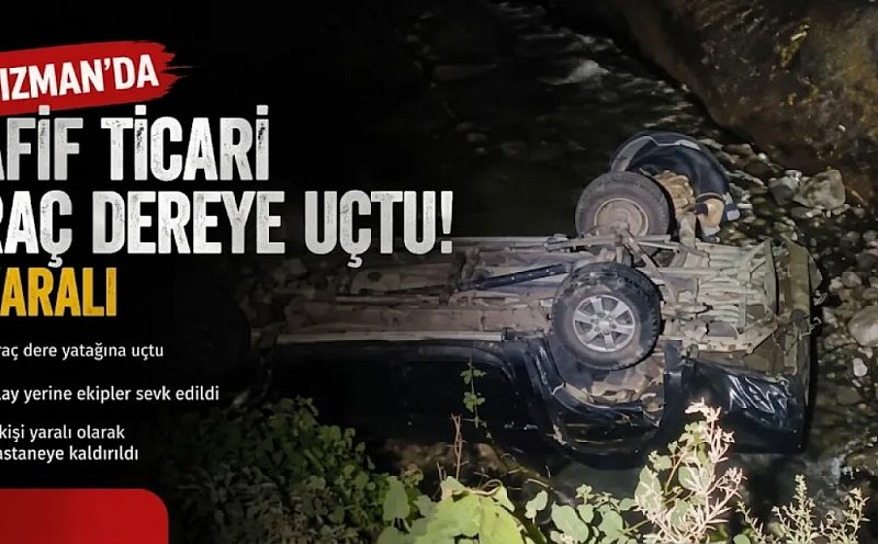 Kağızman’da Hafif Ticari Araç Dereye Uçtu: 3 Yaralı
