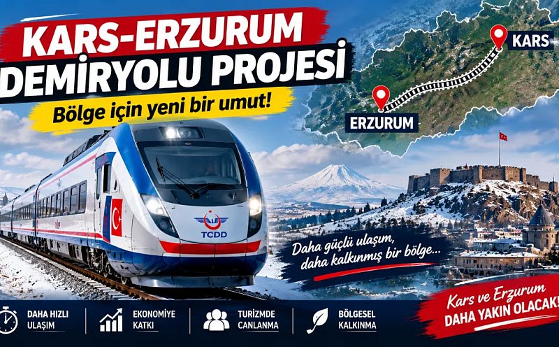 Kars-Erzurum Demiryolu Projesine ÇED Olumlu Kararı