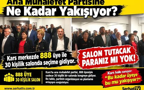 Kars’ta Yeni Parti’ye Eleştiri: 888 Üyeye 30 Kişilik Salon! Ana Muhalefete Bu Görüntü Yakışıyor mu?