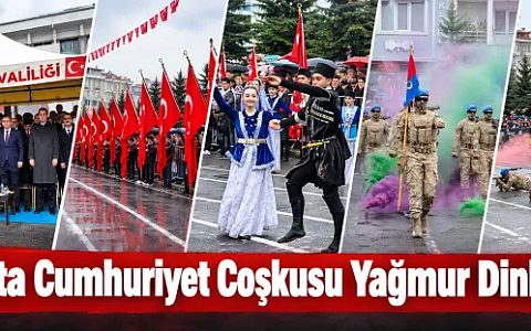 Kars’ta Cumhuriyet Coşkusu Yağmur Dinlemedi