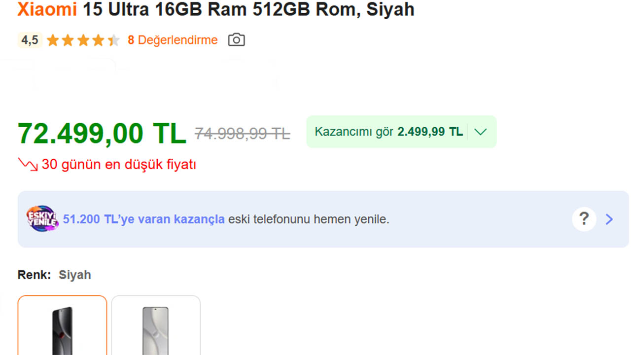 Xiaomi 15 Ultra fiyatı
