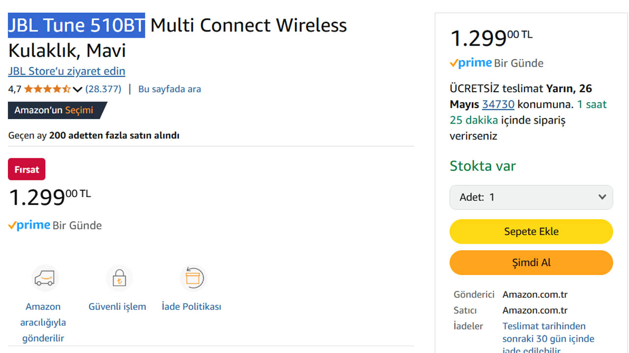 JBL Tune 510BT kablosuz kulaklık