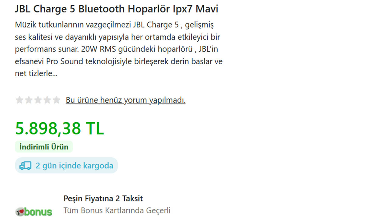 JBL Charge 5 Fiyatı