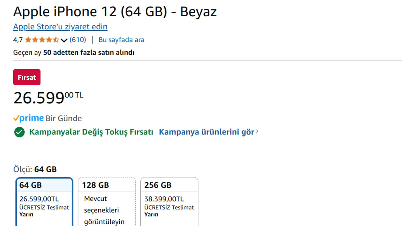 iPhone 12 fiyatı