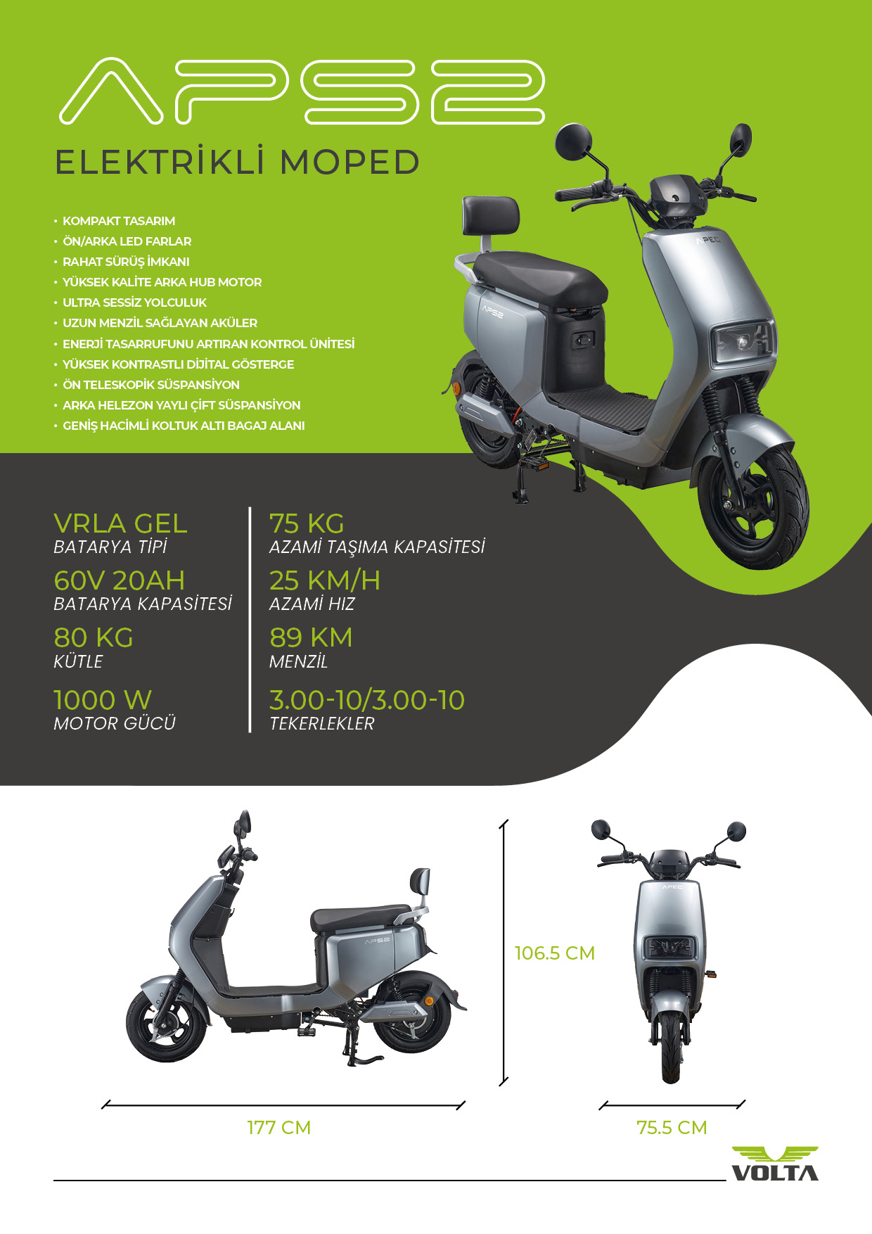 APEC APS2 elektrikli moped
