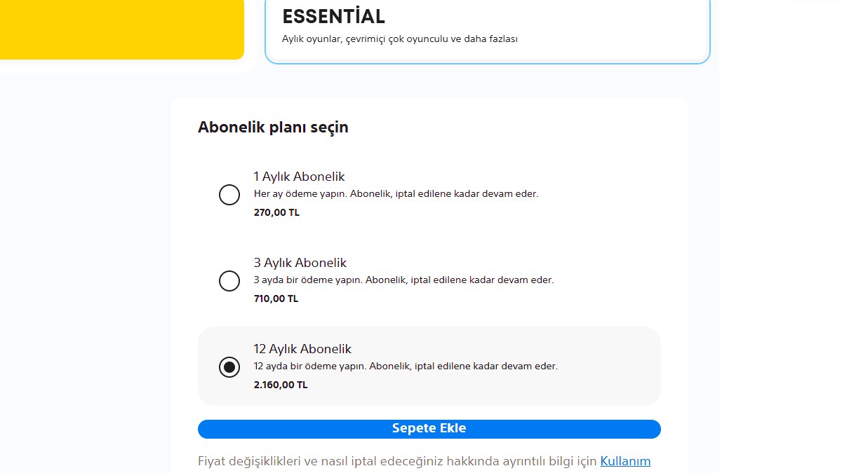 PlayStation Plus Abonelik Fiyatları