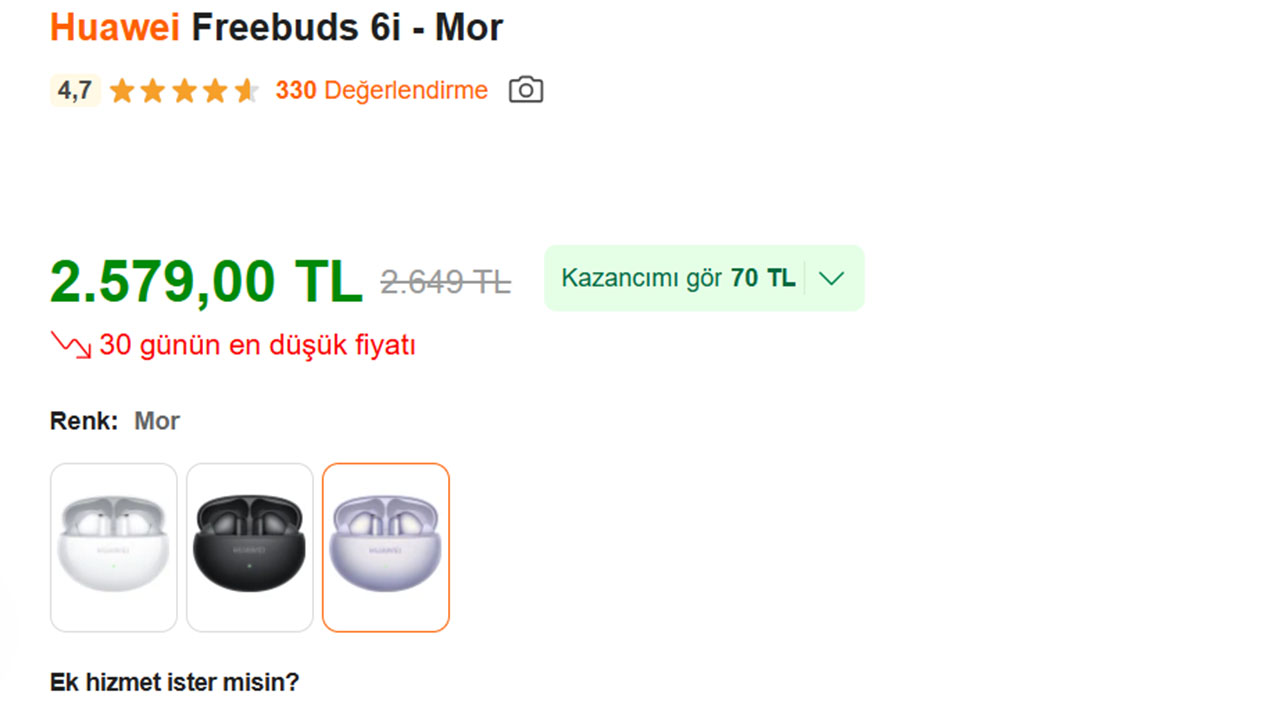 Huawei FreeBuds 6i fiyatı