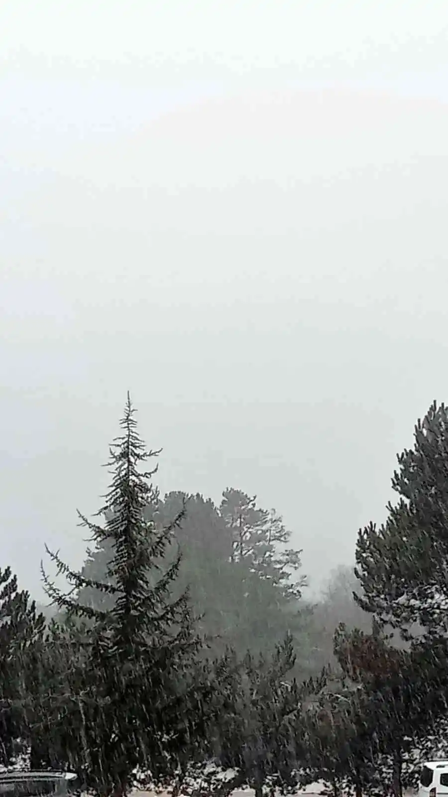 Abant’ta kar yağışı başladı