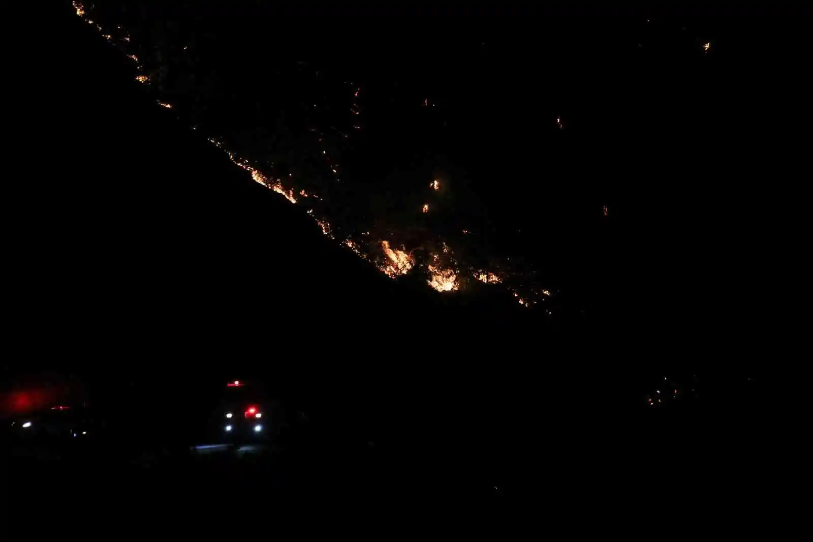 Alanya’daki orman yangınına yakın yerleşim yeri boşaltıldı