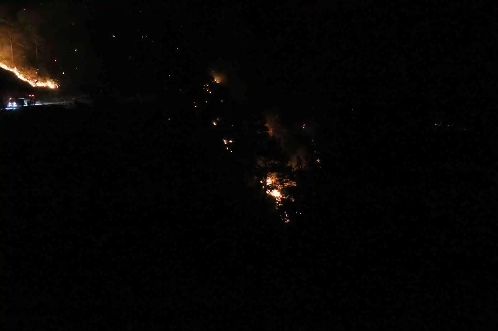 Alanya’daki orman yangınına yakın yerleşim yeri boşaltıldı
