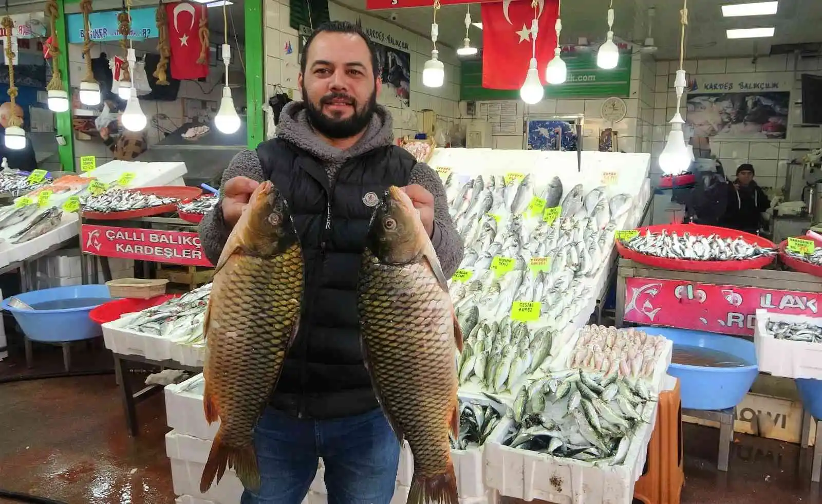 Balık tezgahları çinekop ile şenlendi
