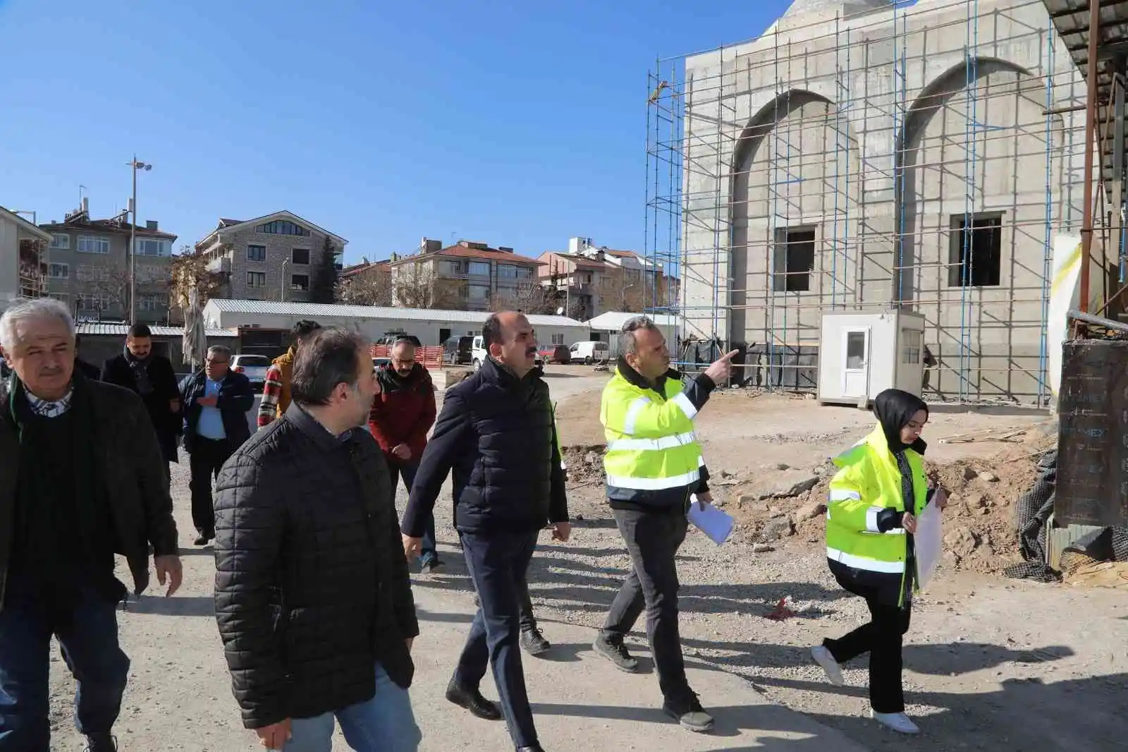 Başkan Altay Millet Bahçesi Ulu Cami inşaatını inceledi
