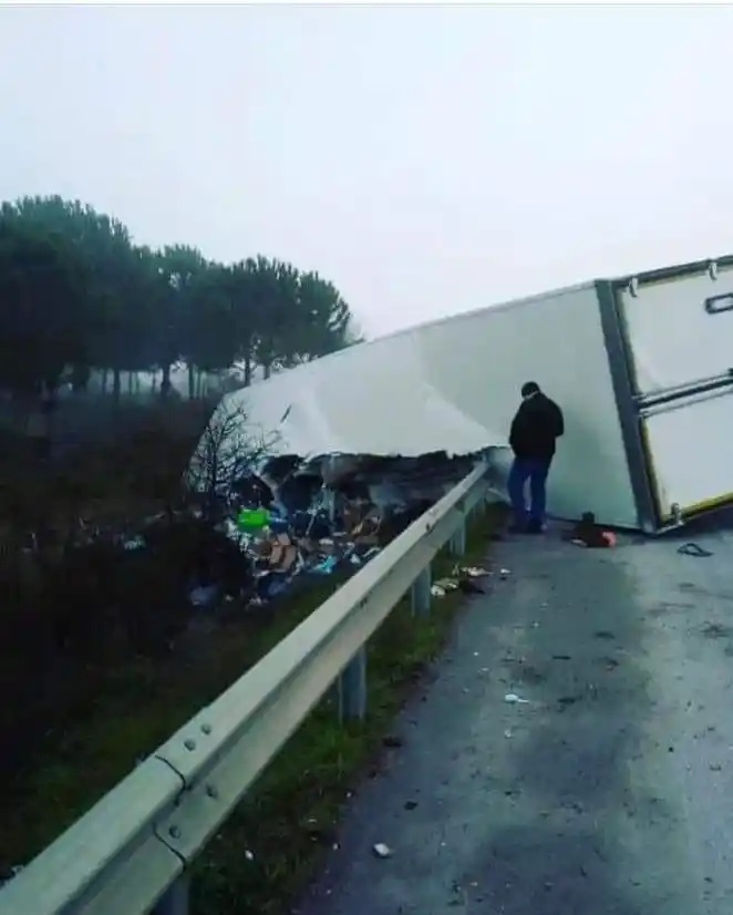 Biga’da TIR kazası