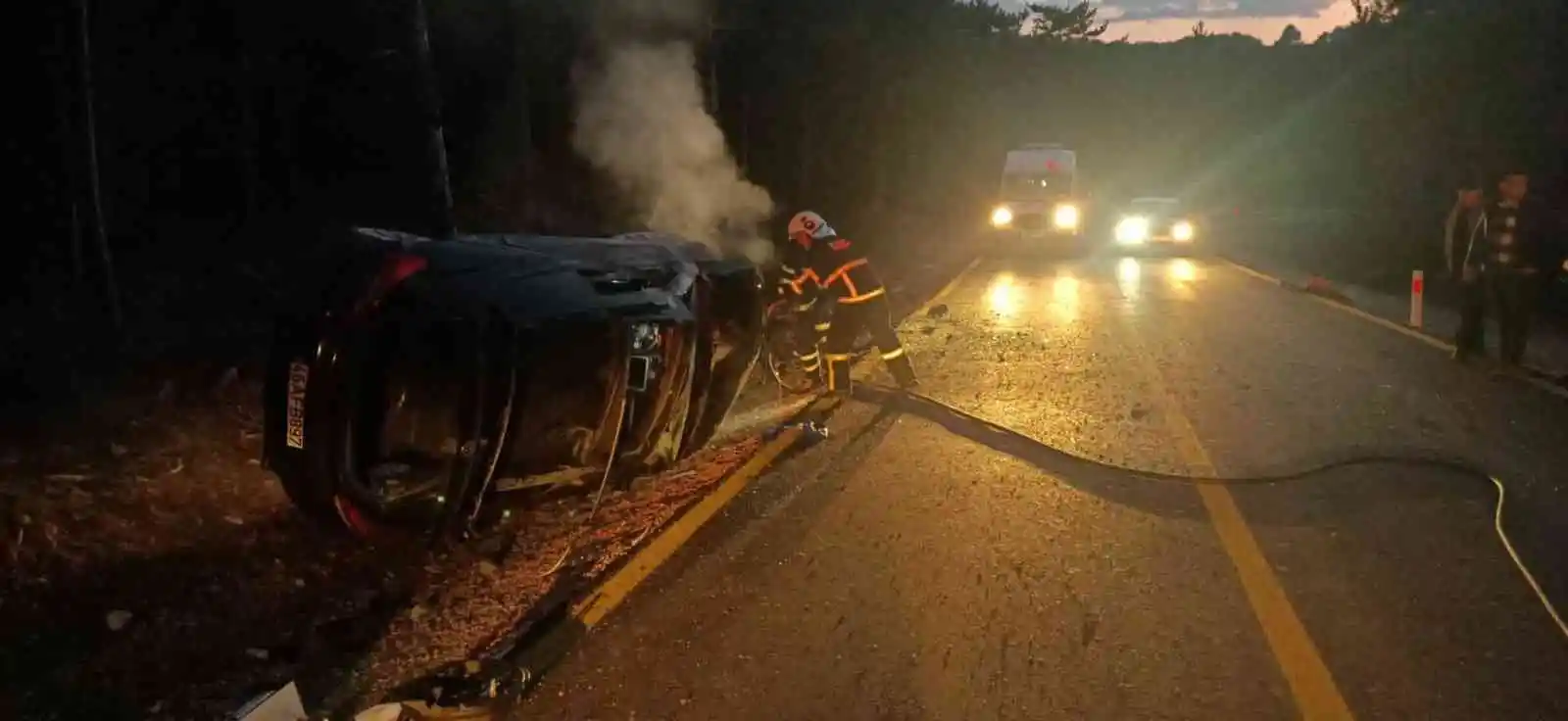 Bilecik’te otomobil takla attı: 1 yaralı