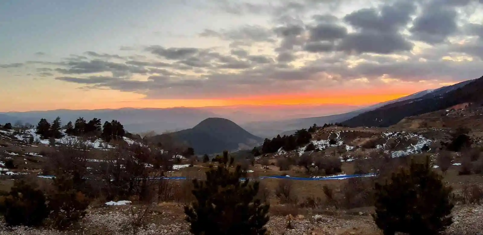 Bolu’da kartpostallık gün batımı