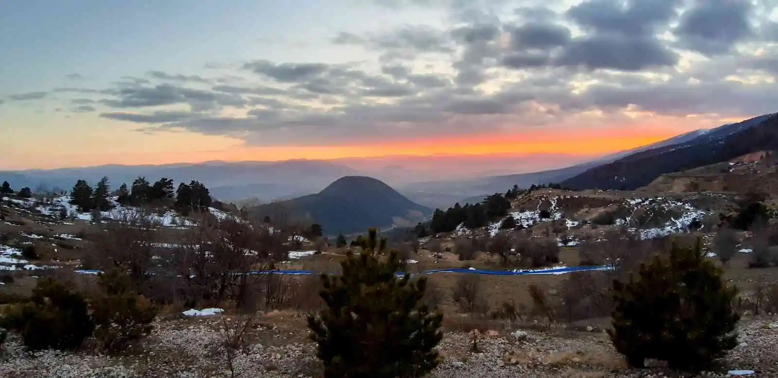 Bolu’da kartpostallık gün batımı