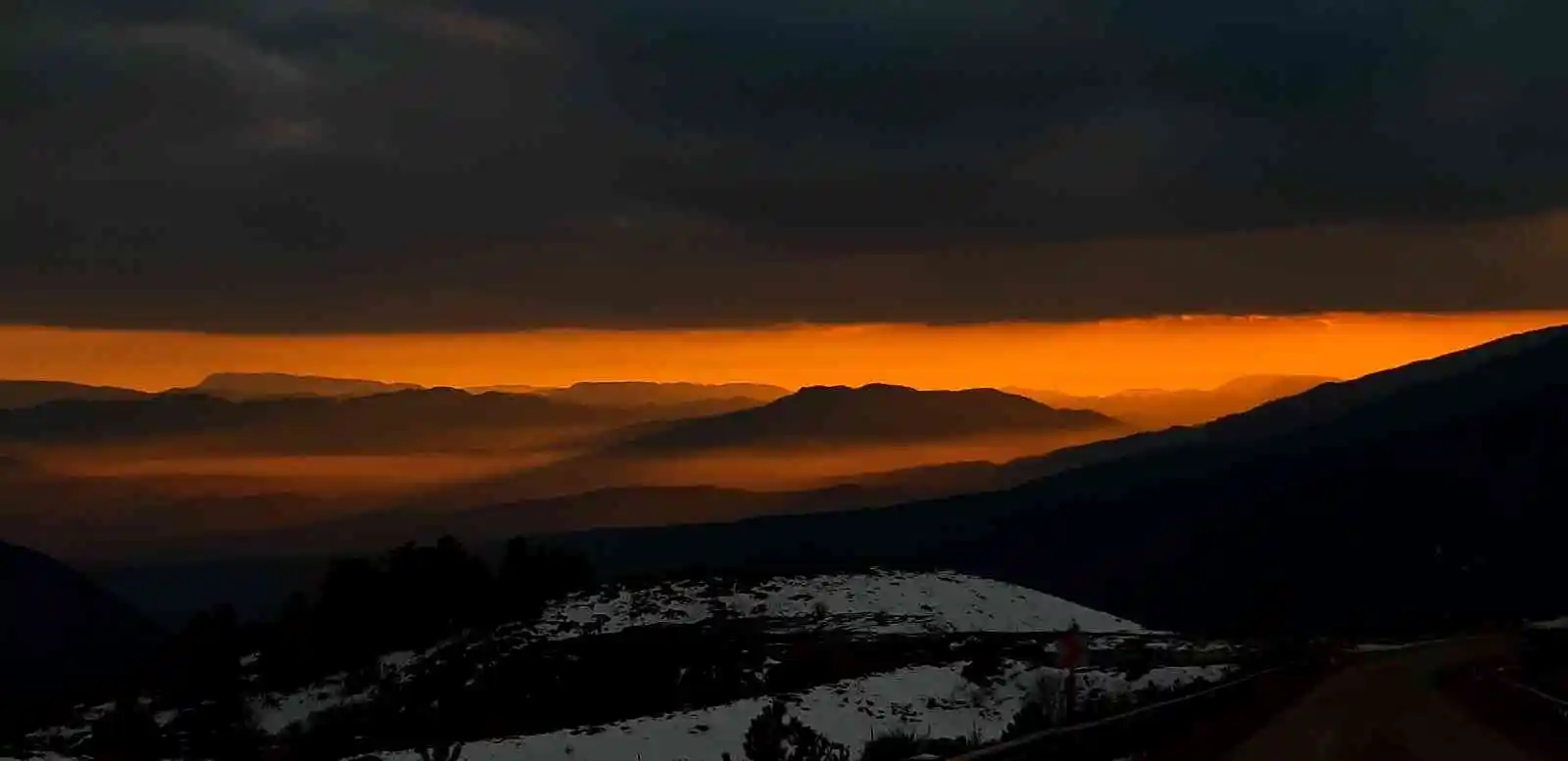 Bolu’da kartpostallık gün batımı