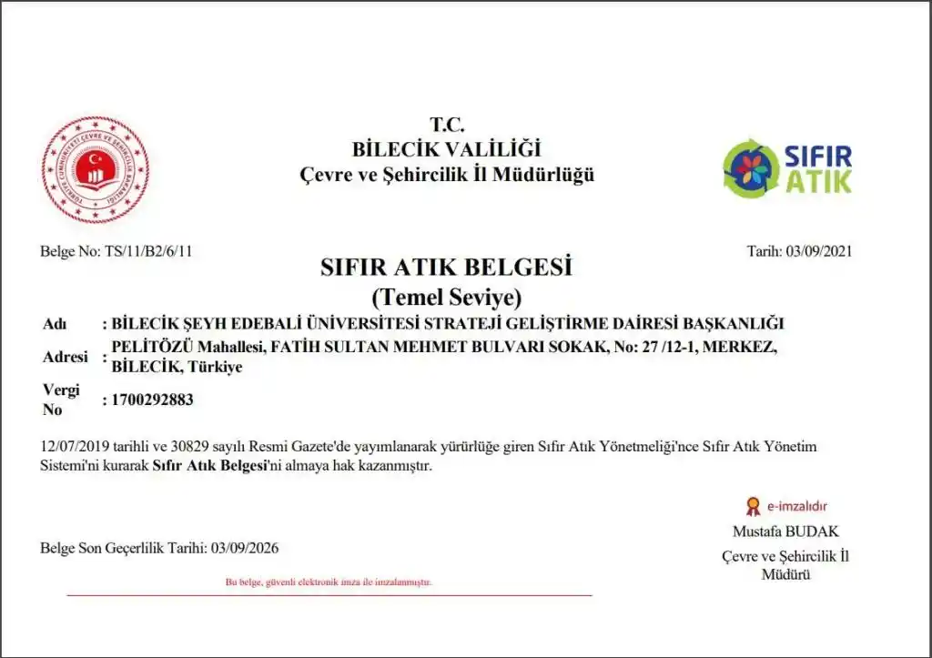 BŞEÜ "Sıfır Atık" çalışmalarını tamamladı