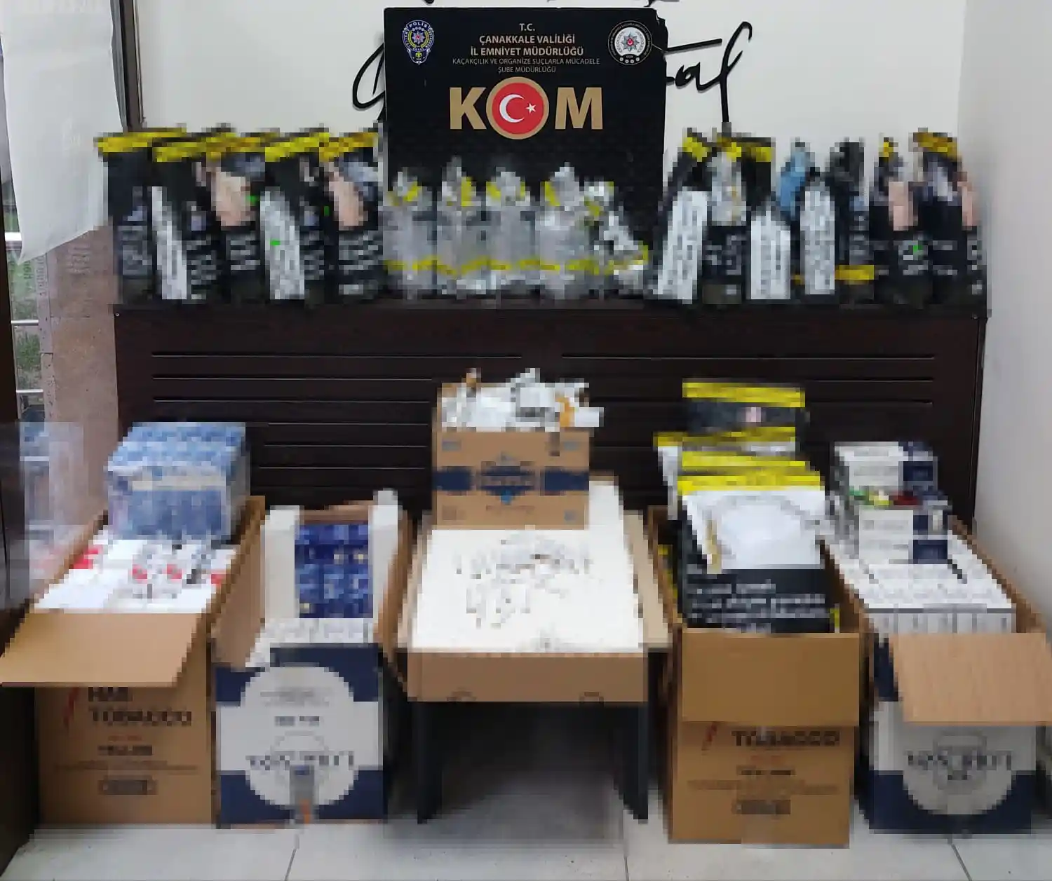Çanakkale'de kaçak sigara operasyonu