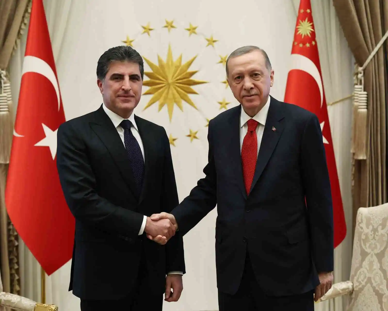 Cumhurbaşkanı Erdoğan, Irak Kürt Bölgesel Yönetimi (IKBY) Başkanı Barzani'yi kabul etti