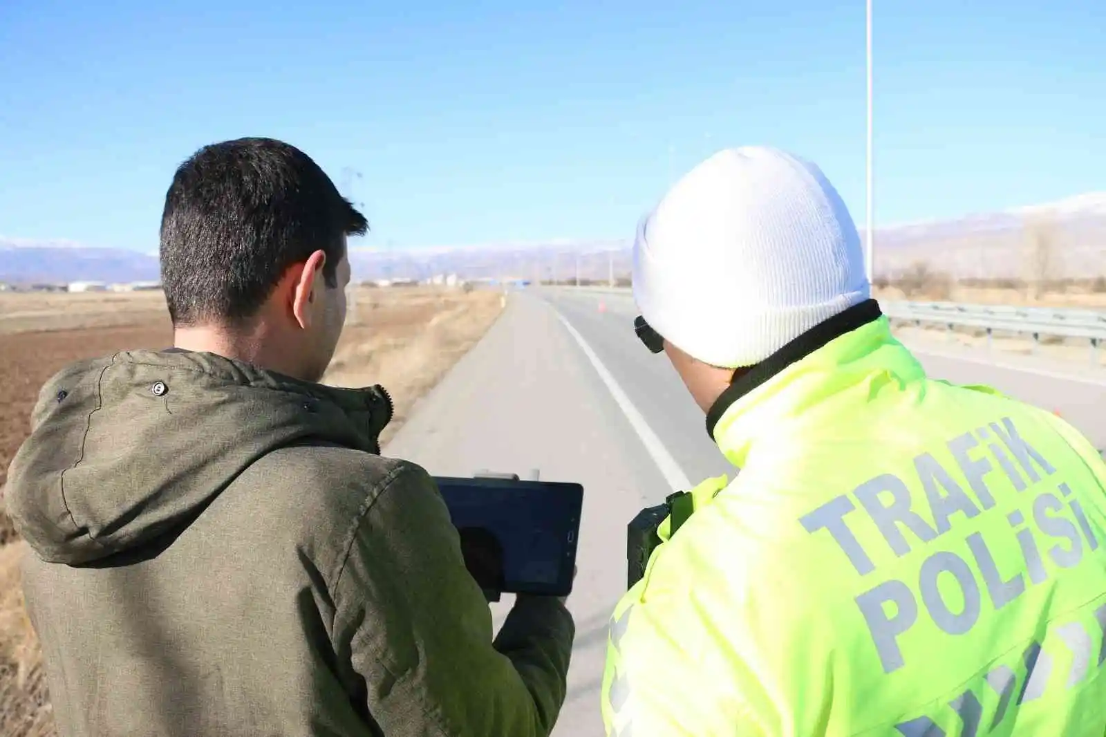 Erzincan’da drone destekli trafik denetimi