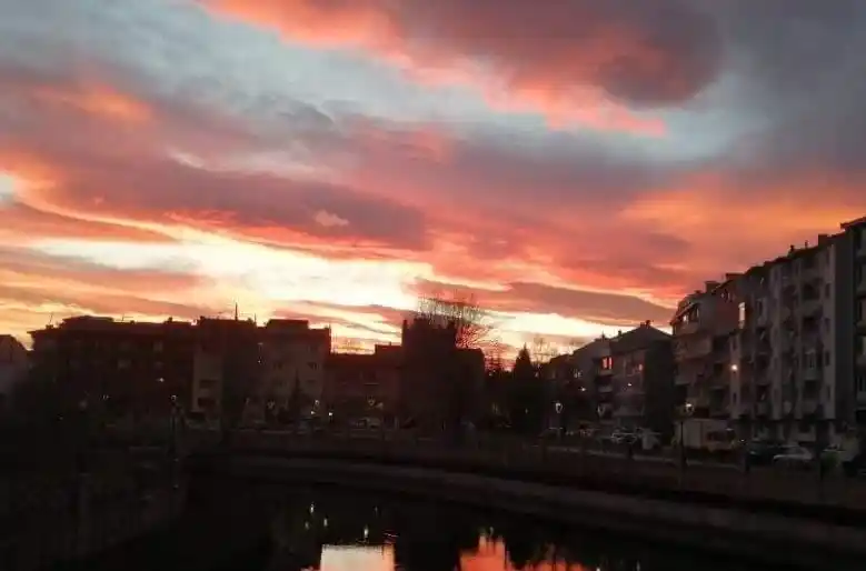 Eskişehir’de gün batımında görsel şölen oluştu