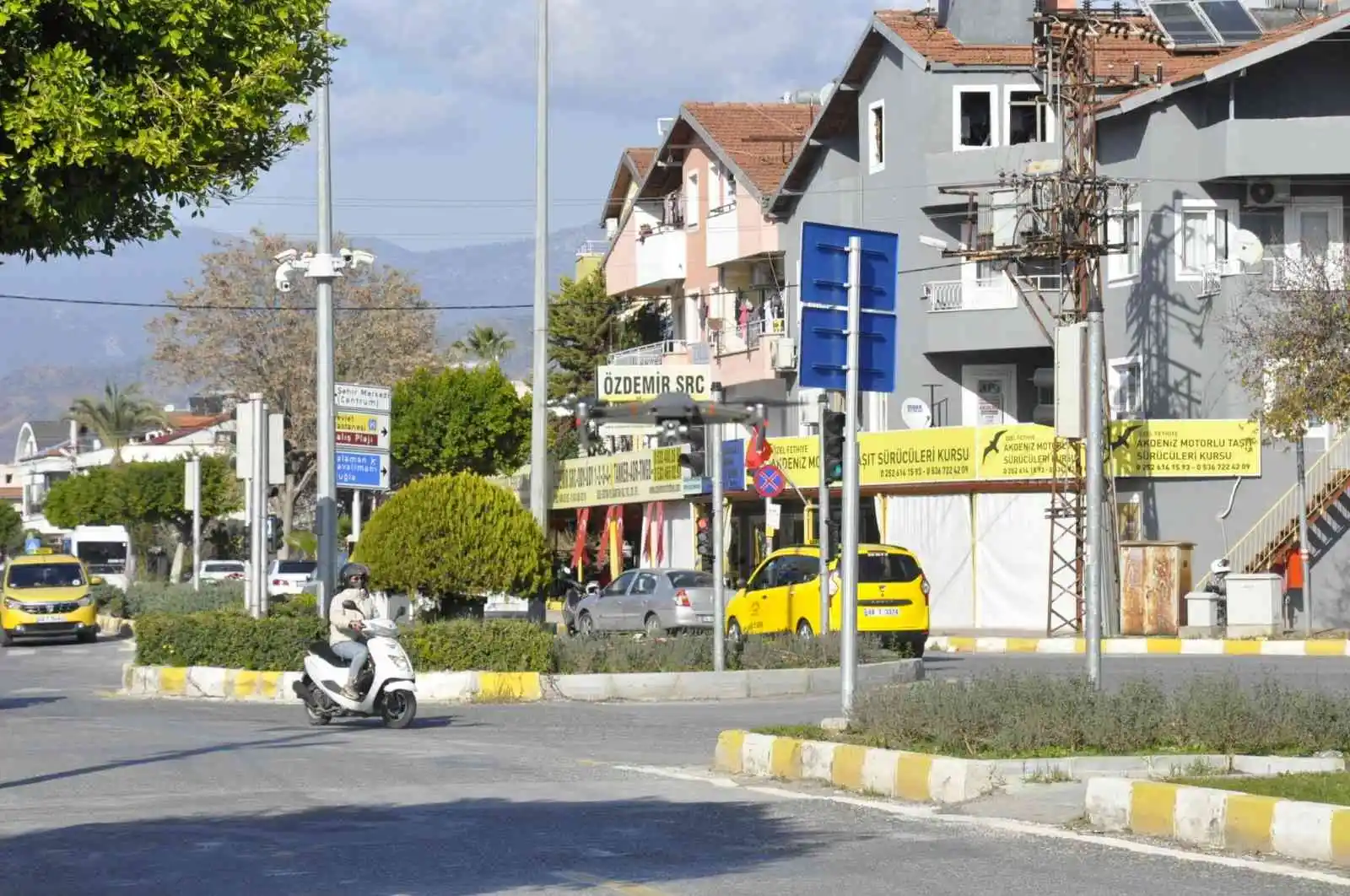 Fethiye’de trafik ekipleri drone destekli denetim yaptı