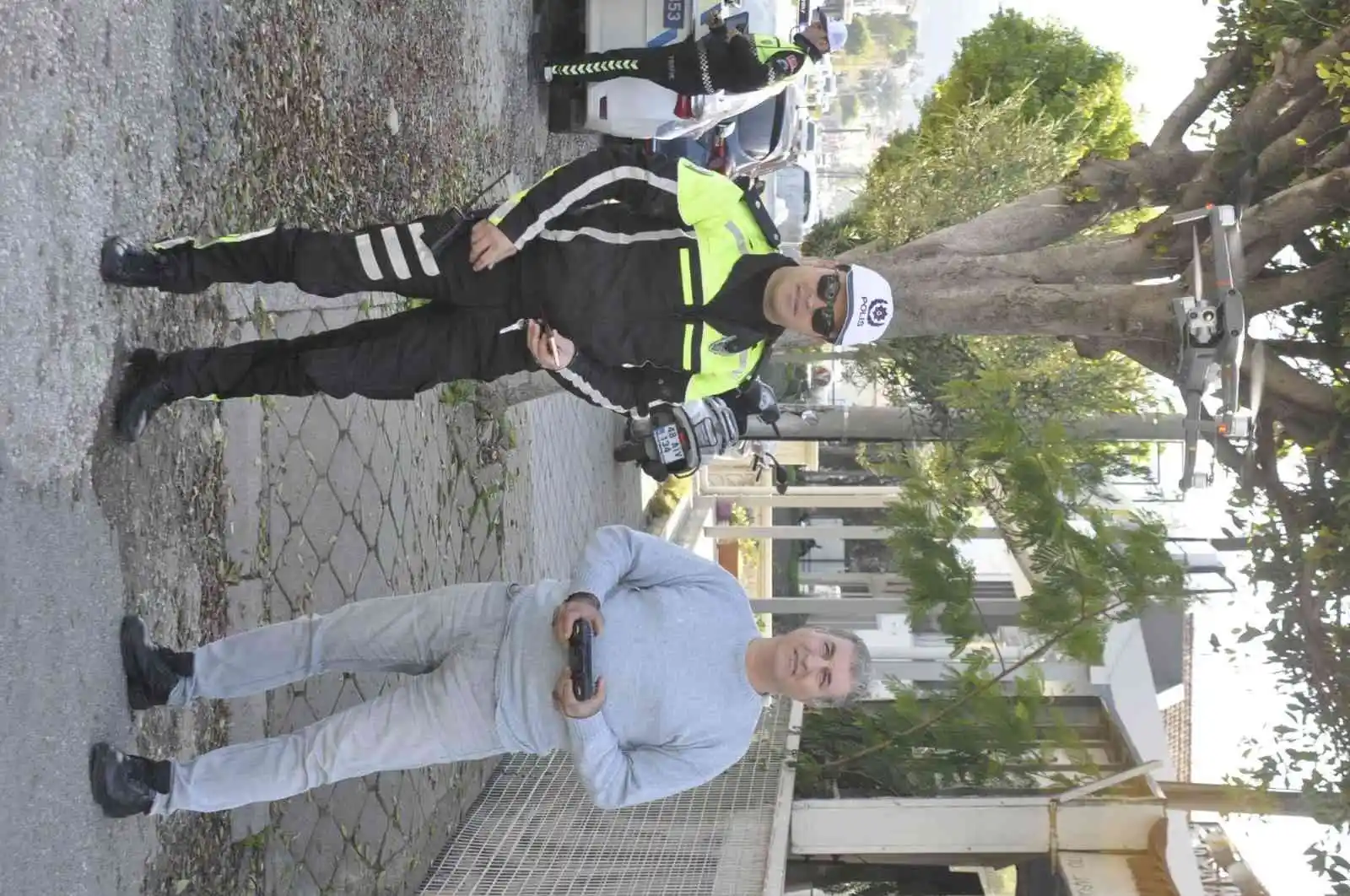 Fethiye’de trafik ekipleri drone destekli denetim yaptı