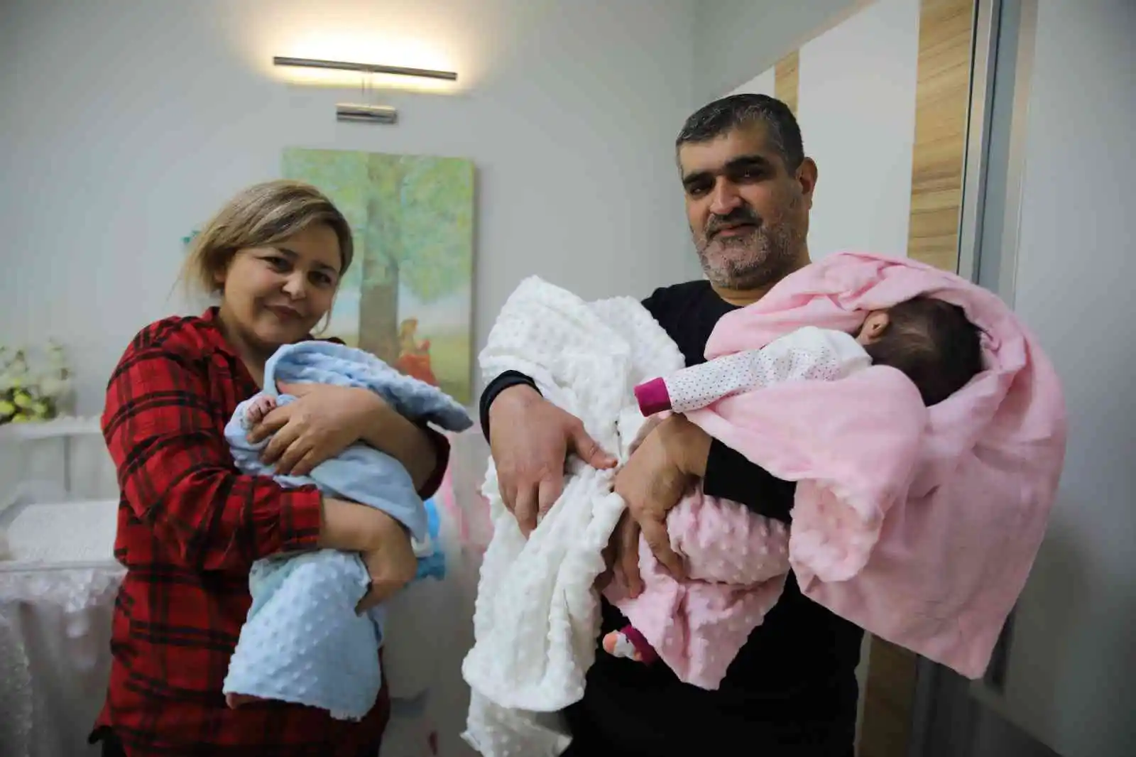Gaziantep’te 18 yıllık özlem 3’üz bebekle son buldu