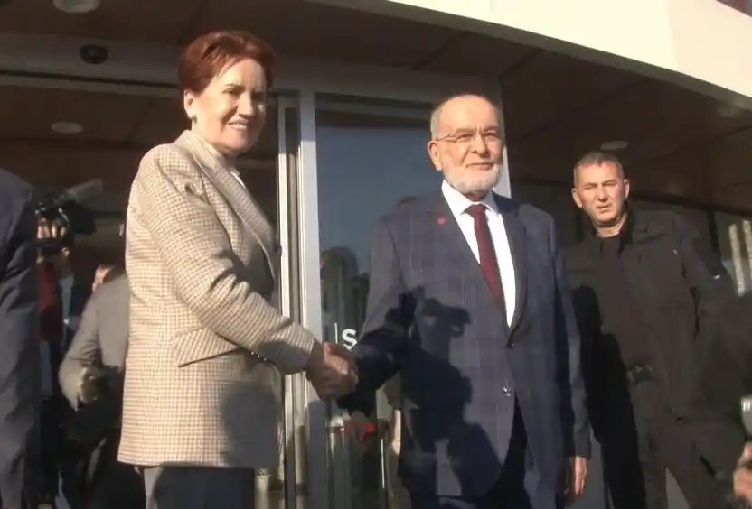 İYİ Parti lideri Akşener, Saadet Partisi Lideri Karamollaoğlu'nu ziyaret etti

