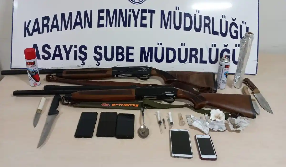Karaman'da değişik suçlardan aranan 2 kişi yakalandı