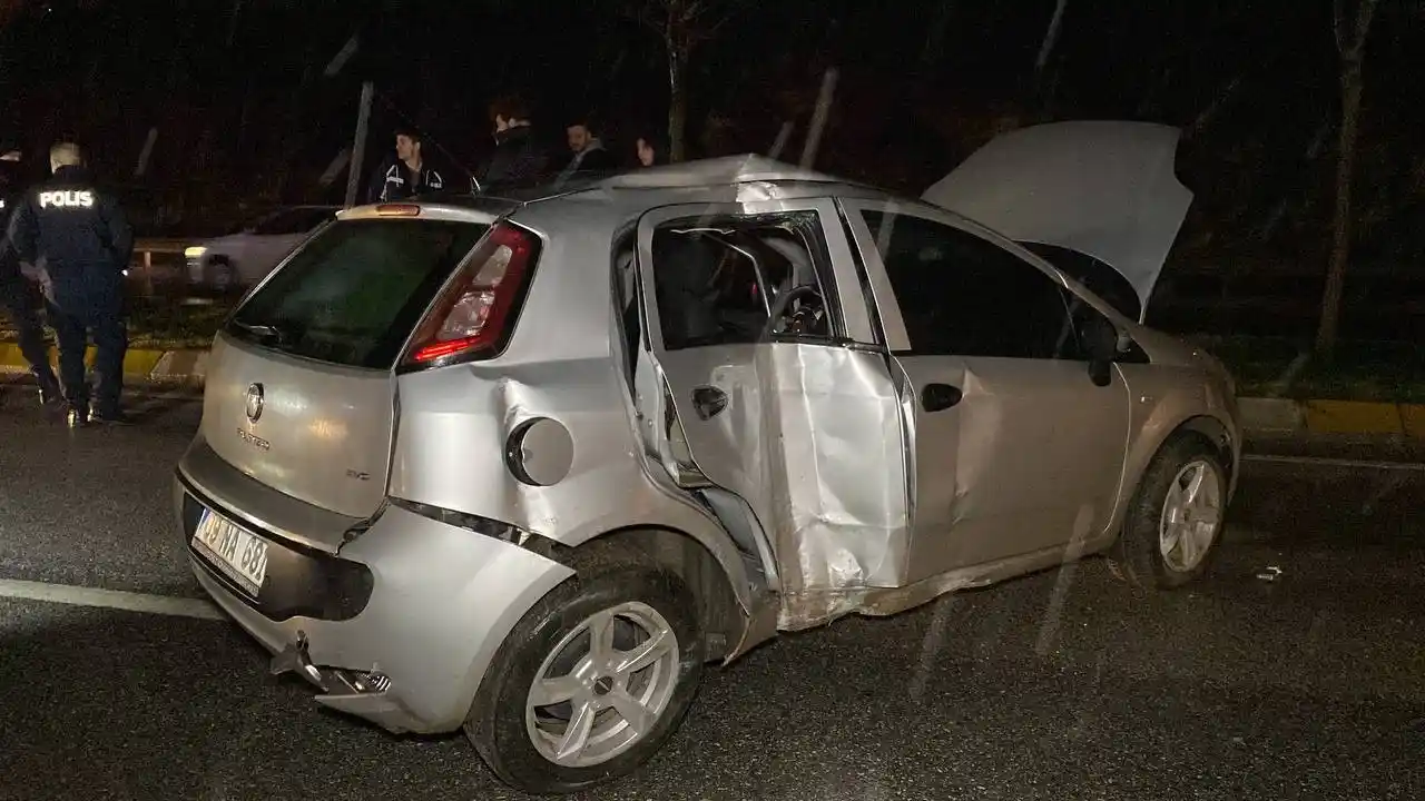 Kocaeli’de otomobil elektrik direği ve ağaçları devirdi: 2 yaralı