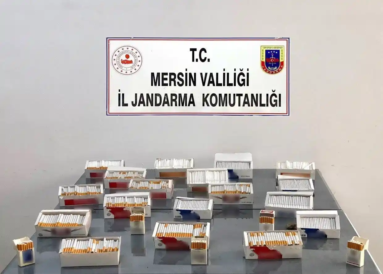 Mersin'de kaçak sigara ve makaron operasyonu