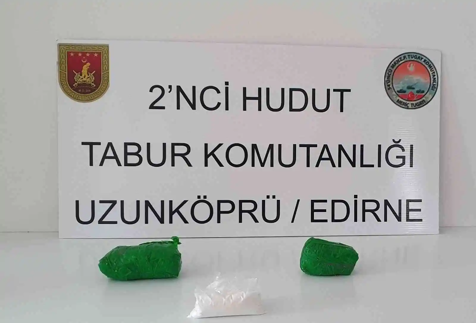 MSB: "Edirne hudut hattında bin 36 gram uyuşturucu ele geçirildi"