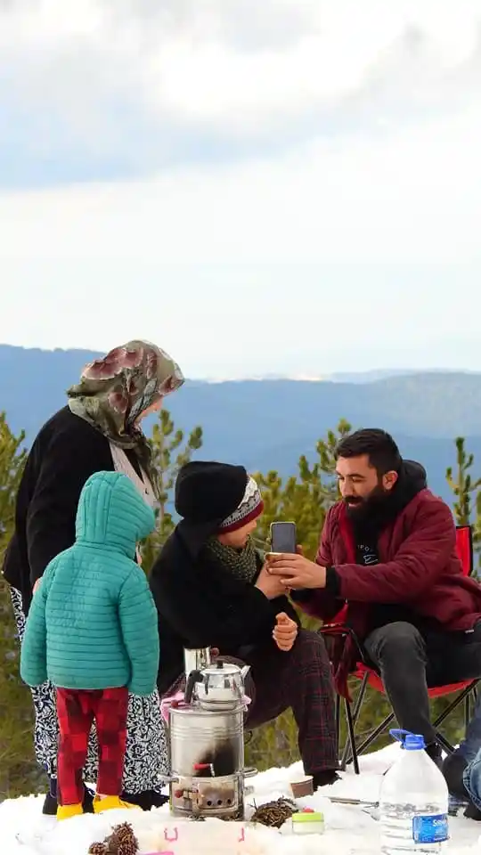 Muğlalı vatandaşların kar keyfi