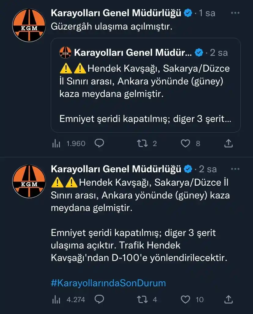 Otoyolda korkutan kaza: LPG yüklü tanker devrildi