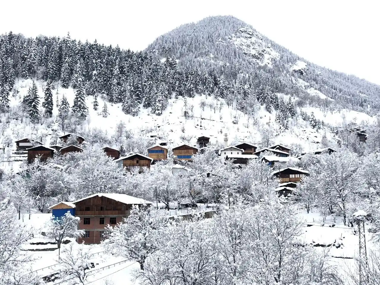 “Sakin Şehir” Şavşat’tan kartpostallık kar manzaraları