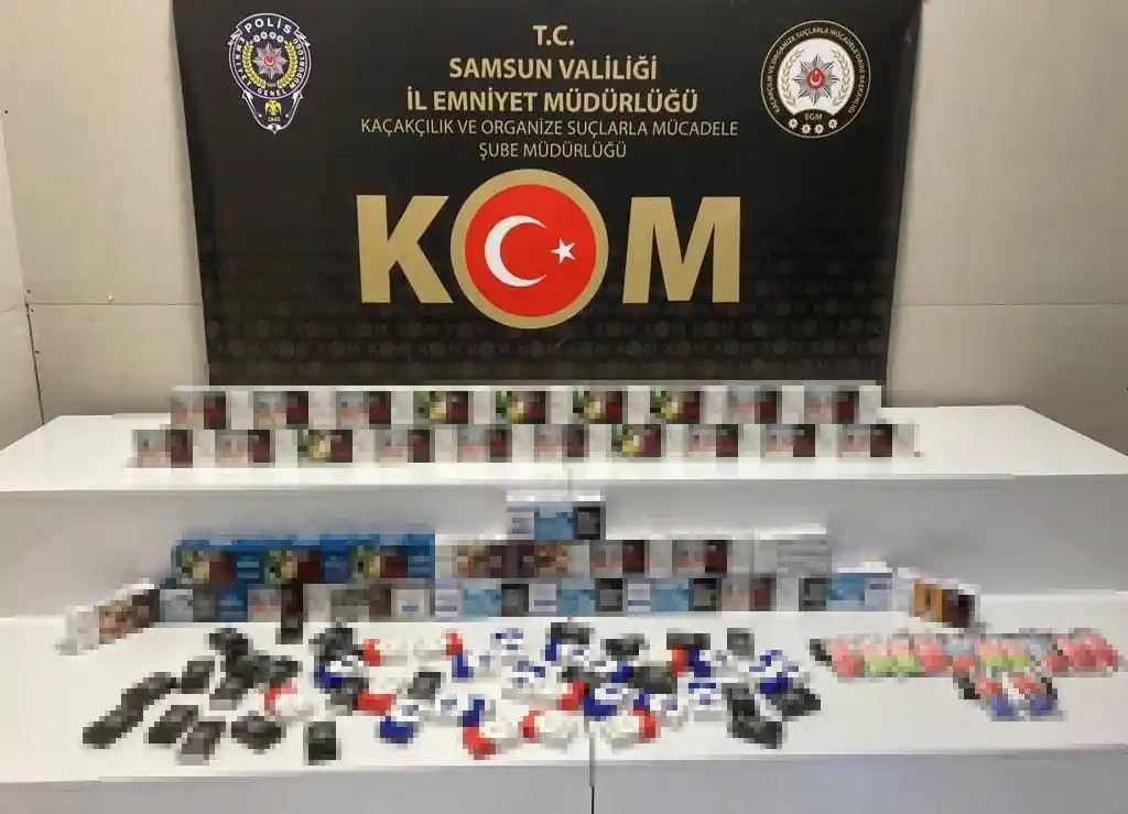 Samsun'da 10 bin 760 adet makaron ele geçirildi
