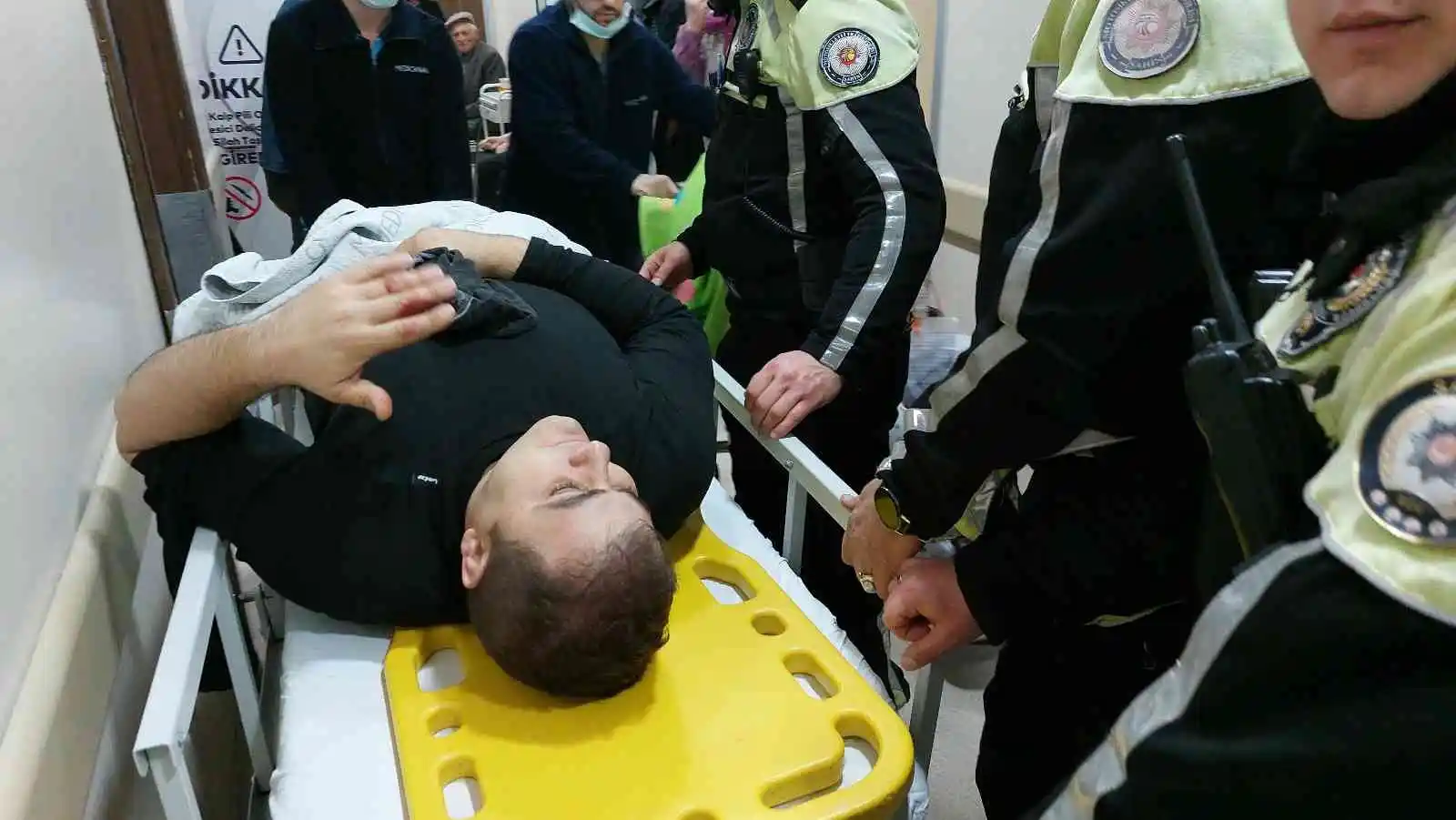 Samsun'da motosikletli şahin polisi kazada yaralandı