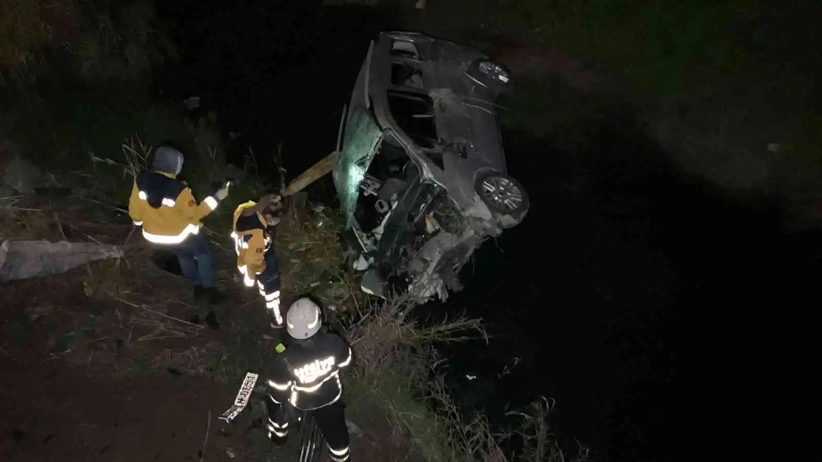 Tekirdağ’da kontrolden çıkan araç dereye uçtu: 1 ölü, 3 yaralı