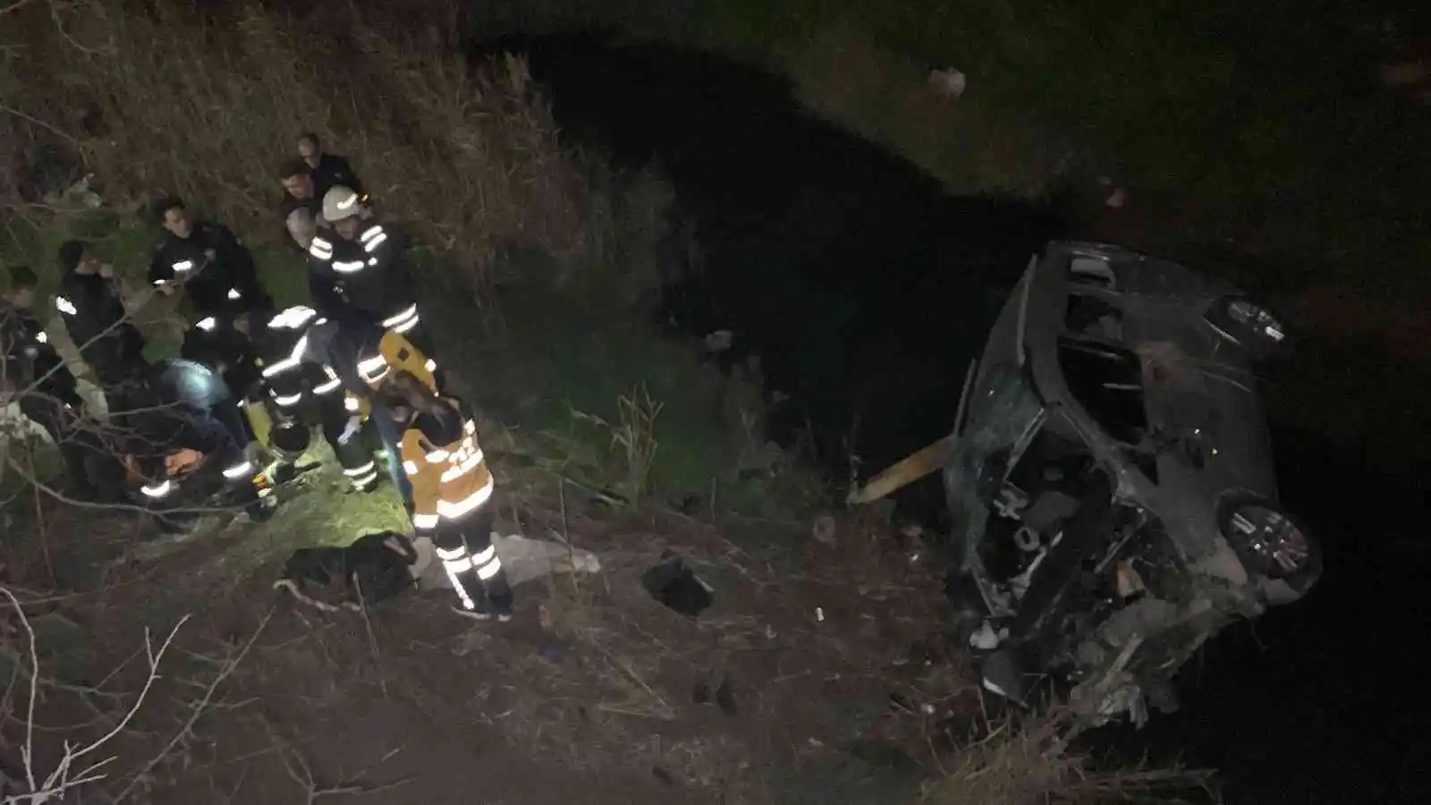 Tekirdağ’da kontrolden çıkan araç dereye uçtu: 1 ölü, 3 yaralı