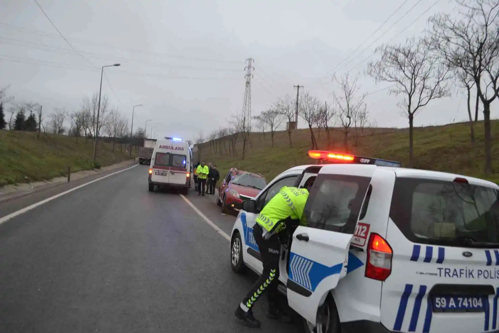 Tekirdağ’da otomobil takla attı: 1 yaralı
