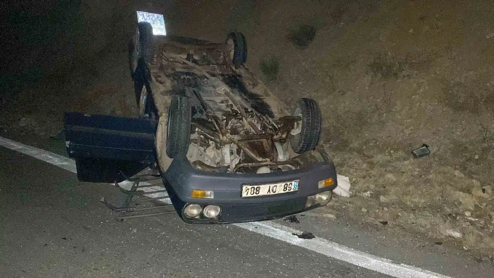 Aksaray’da otomobil takla attı: 2 yaralı

